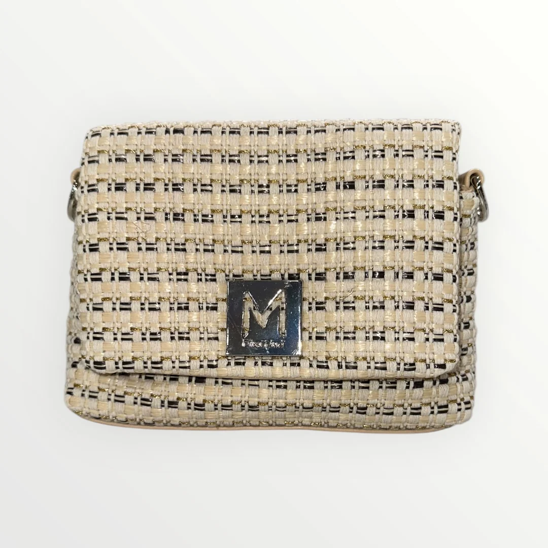 MIMI' MUA' - BORSA IN TWEED CON TRACCOLA