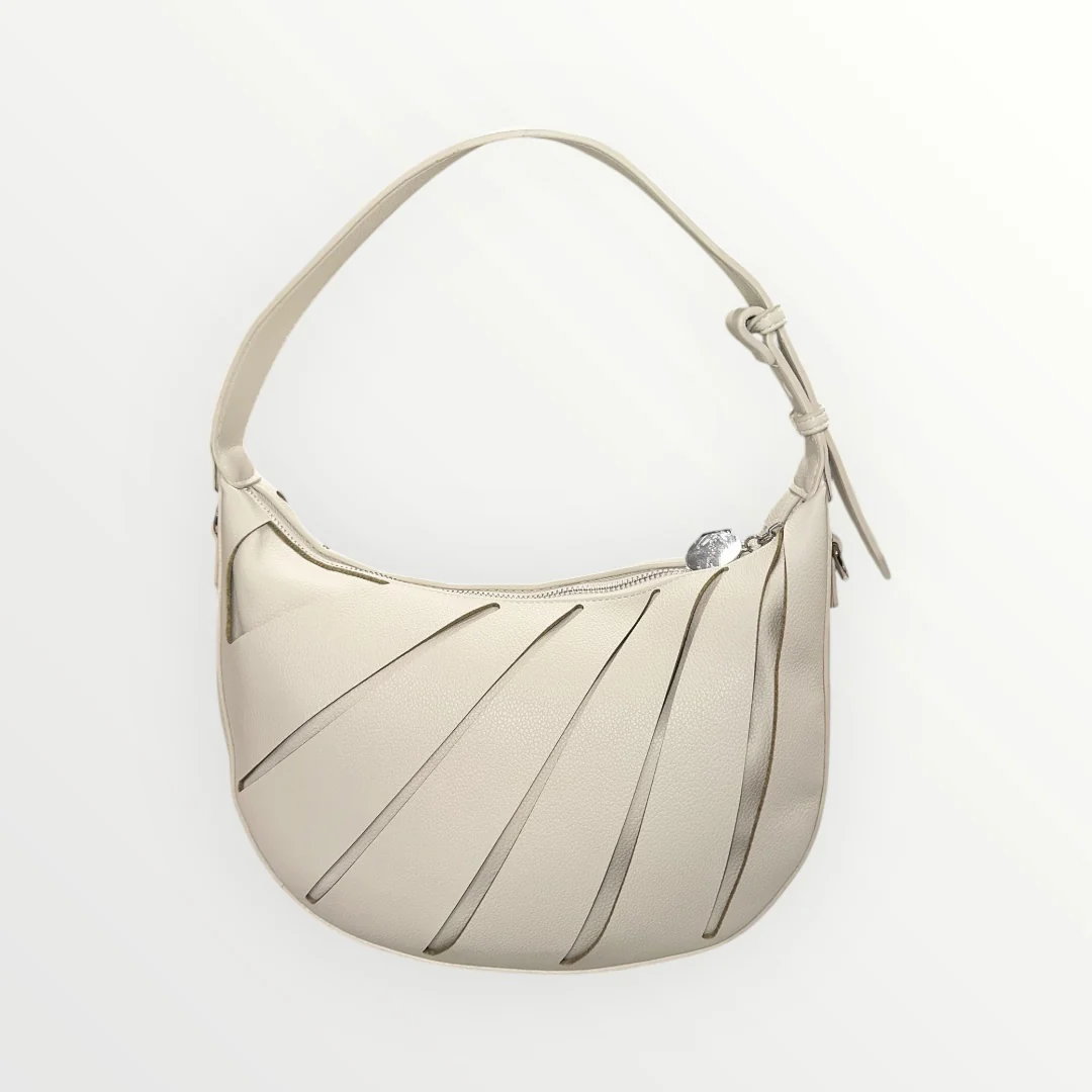 MIMI' MUA' - BORSA A SPALLA CON EFFETTO GEOMETRICO - Image 2