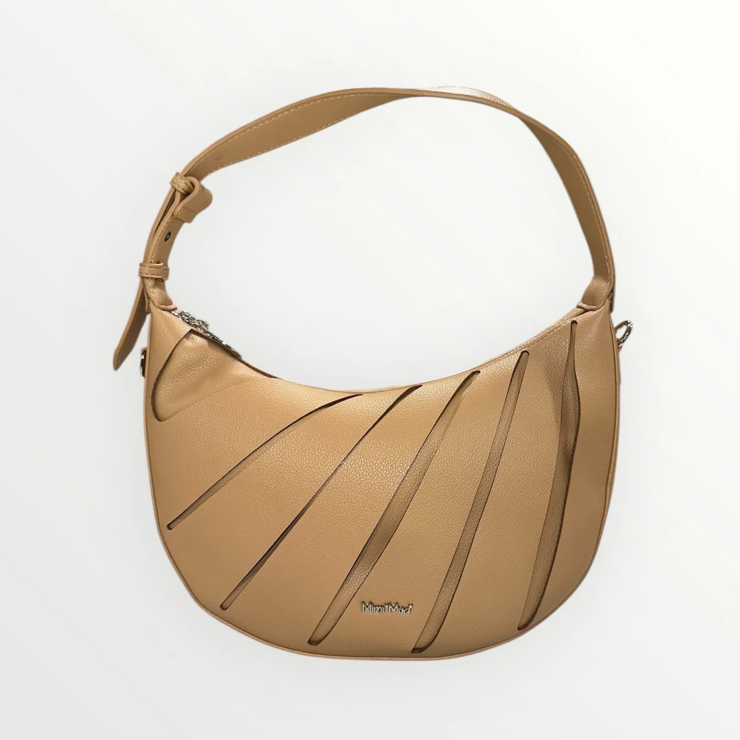 MIMI' MUA' - BORSA A SPALLA CON EFFETTO GEOMETRICO - Image 4