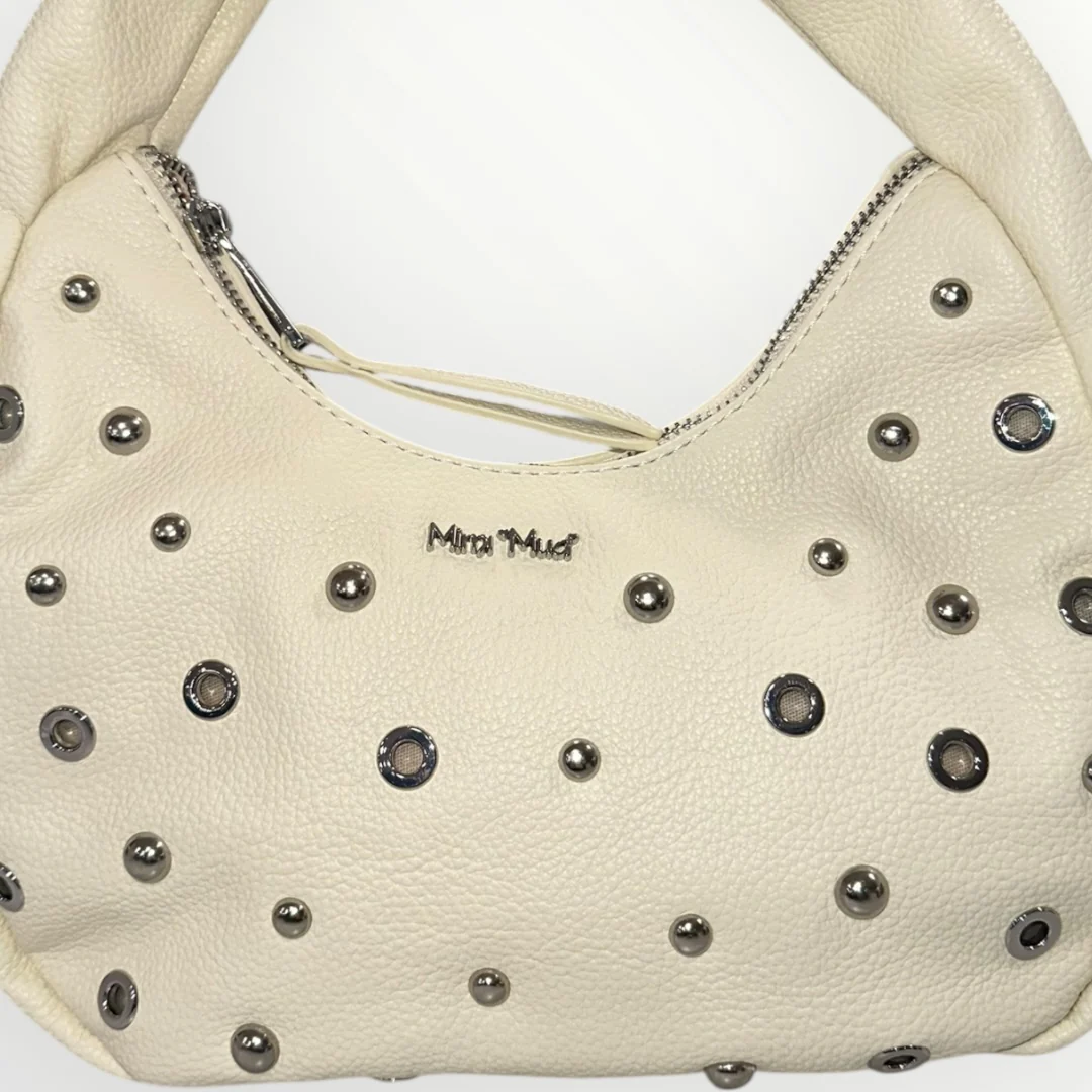 MIMI' MUA' - BORSA MORBIDA CON BORCHIE PIATTE - Image 4
