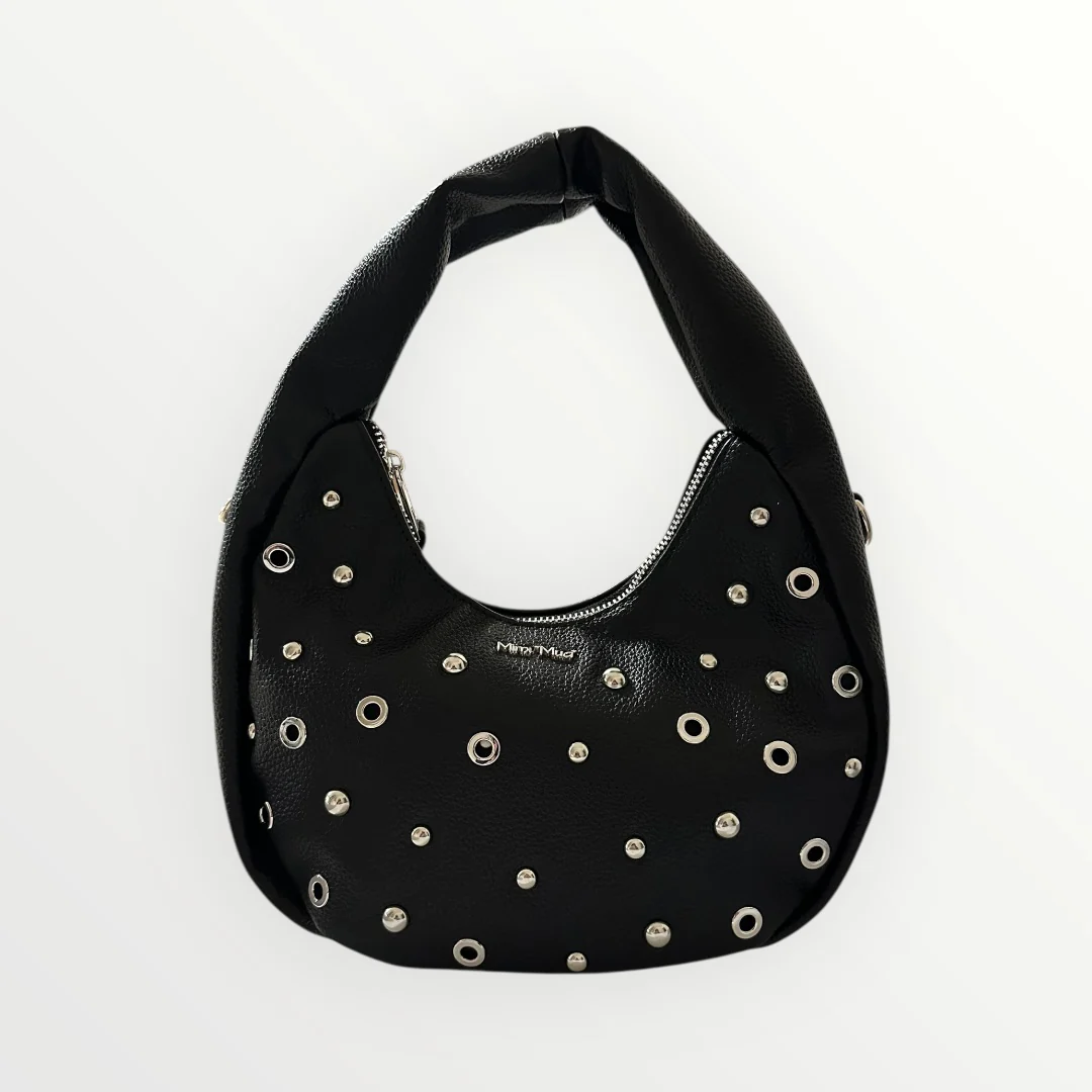 MIMI' MUA' - BORSA MORBIDA CON BORCHIE PIATTE - Image 5