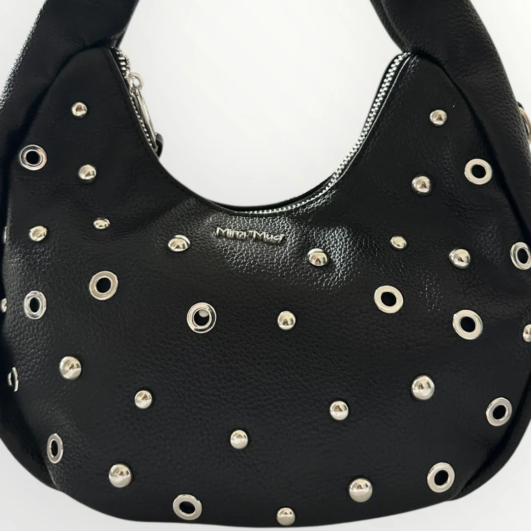 MIMI' MUA' - BORSA MORBIDA CON BORCHIE PIATTE - Image 8