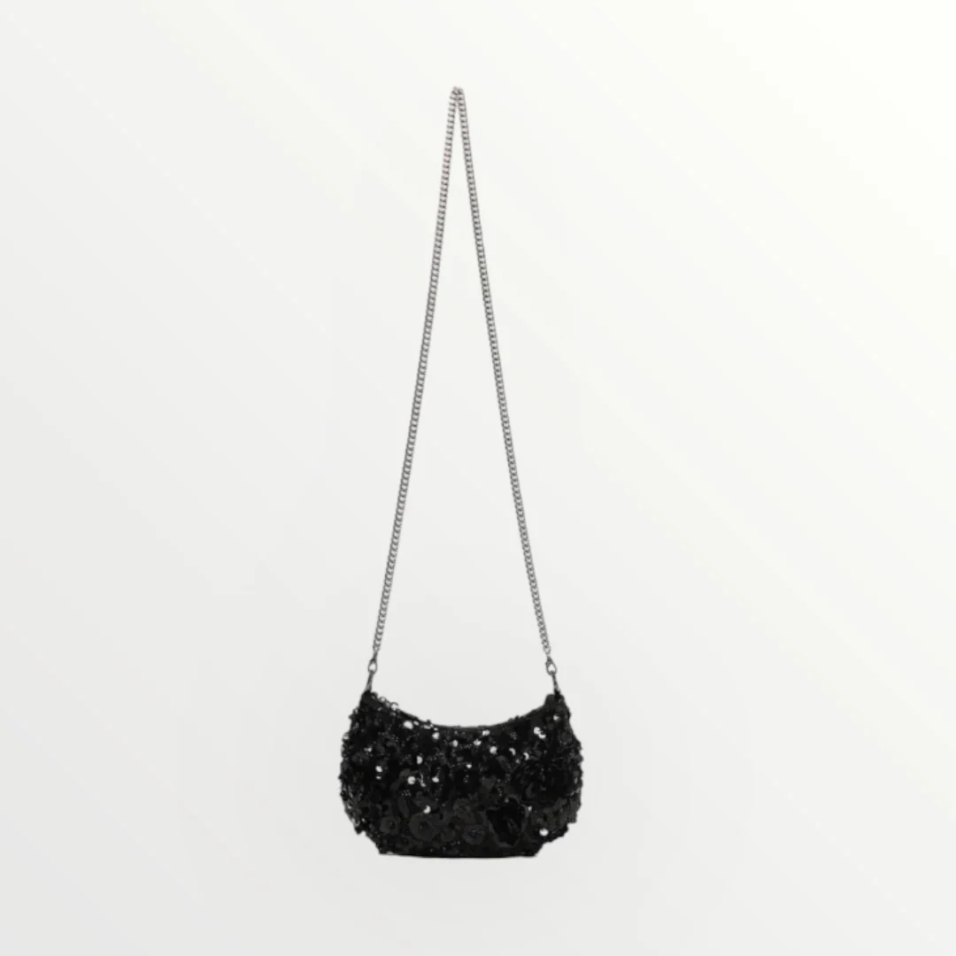 MIMI' MUA' - BORSA PAILLETTES CON FIORI - Image 2