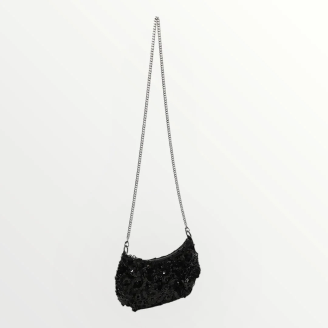 MIMI' MUA' - BORSA PAILLETTES CON FIORI - Image 3