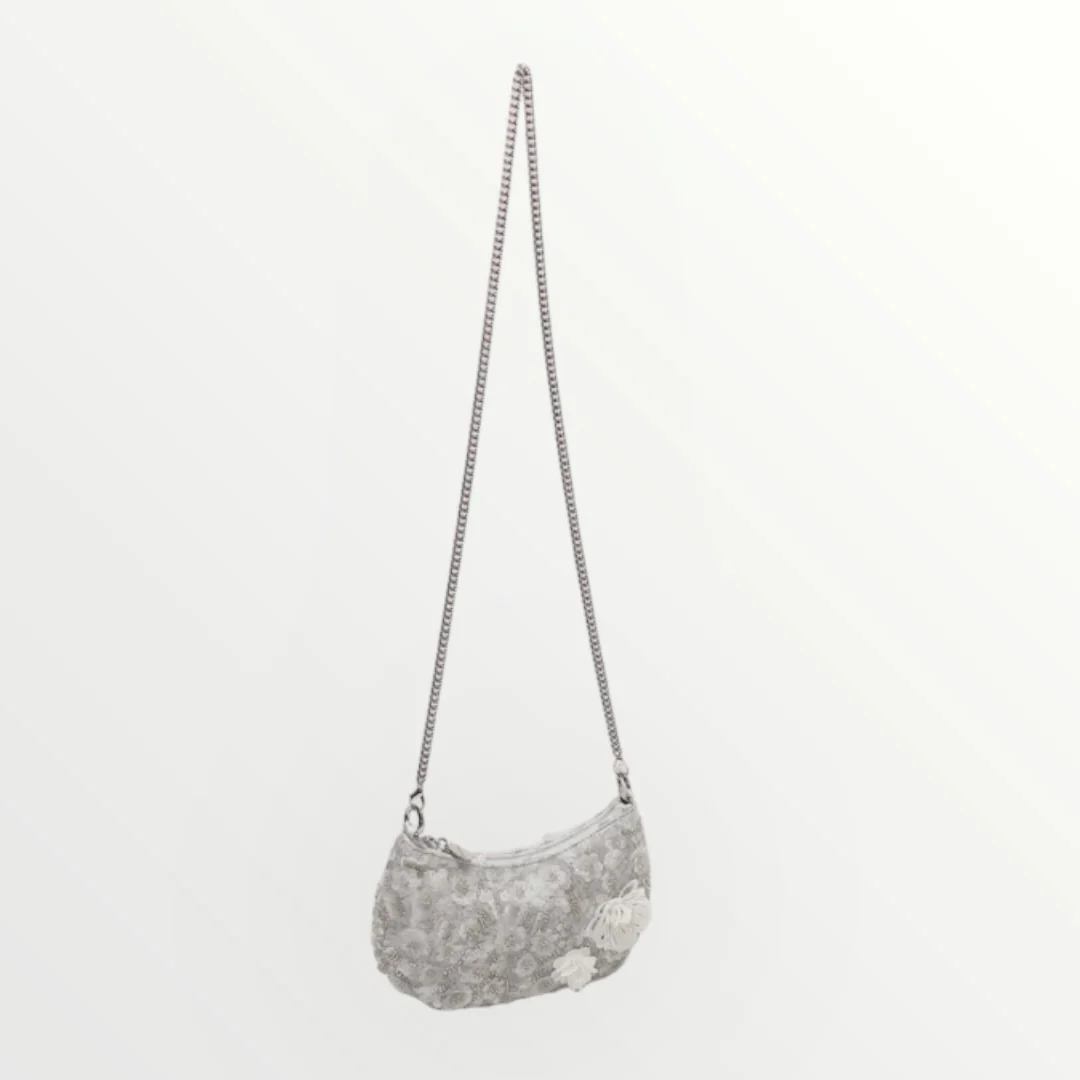 MIMI' MUA' - BORSA PAILLETTES CON FIORI - Image 5