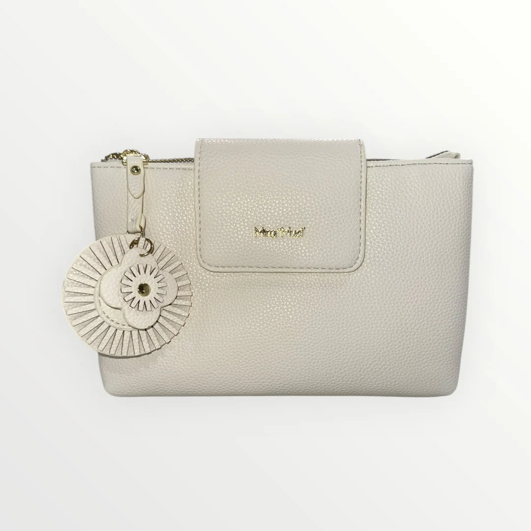 MIMI' MUA' - BORSA PIATTA CON FIORE