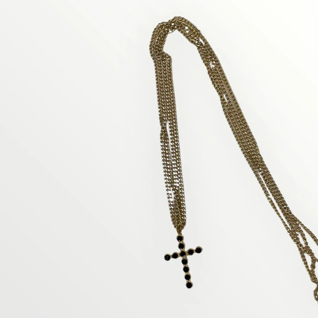 MOMI - COLLANA CROCE NERA - Image 2