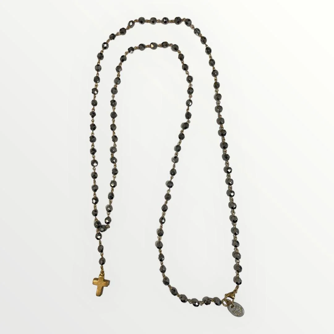 MOMI - COLLANA ROSARIO LUNGO CROCE - Image 3