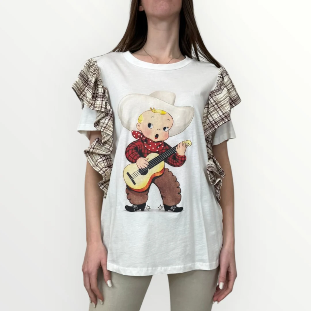 MOTEL - T-SHIRT CON MERLETTO