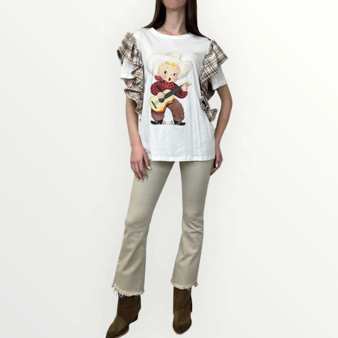 MOTEL - T-SHIRT CON MERLETTO - Image 3