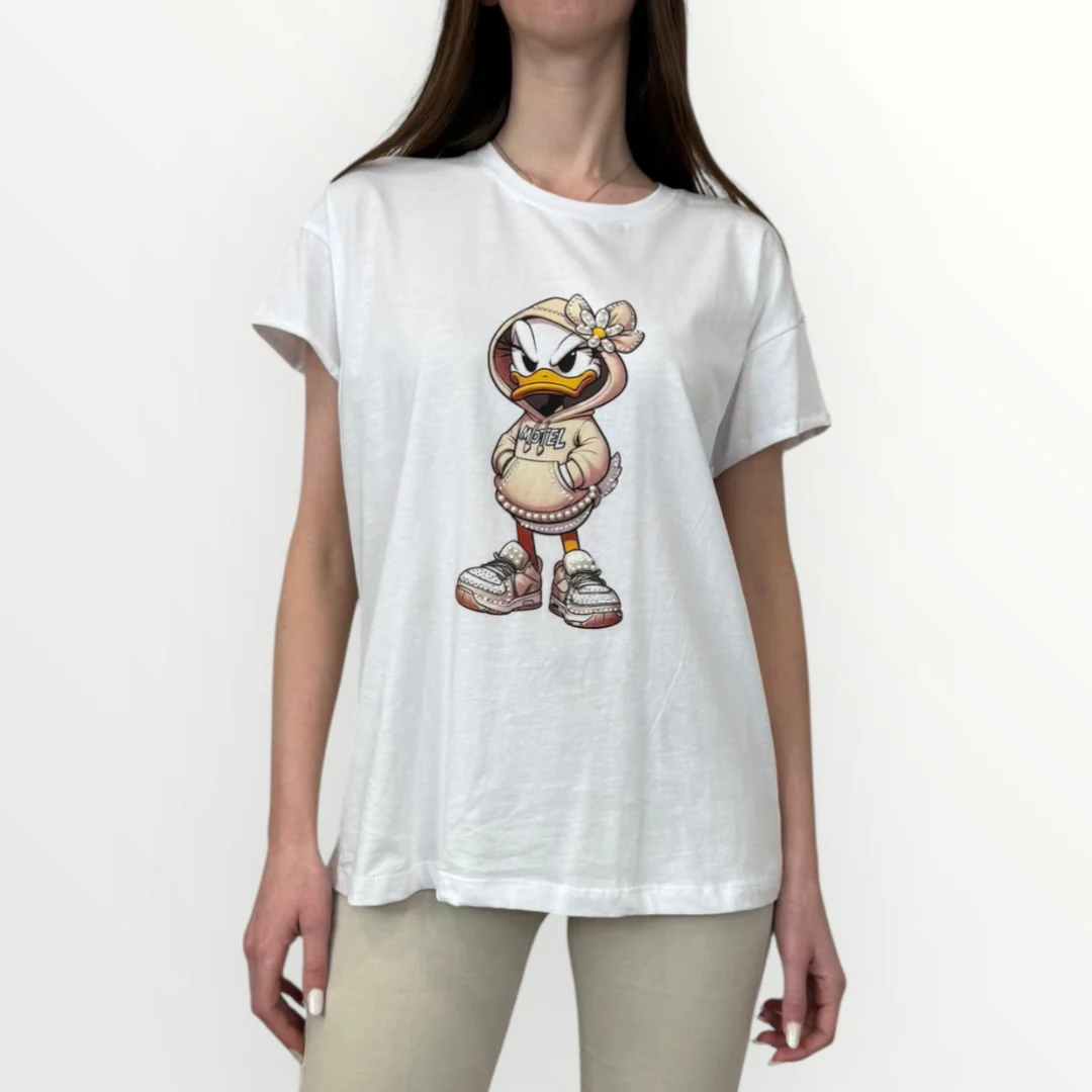 MOTEL - T-SHIRT CON STAMPA E BRILLANTINI