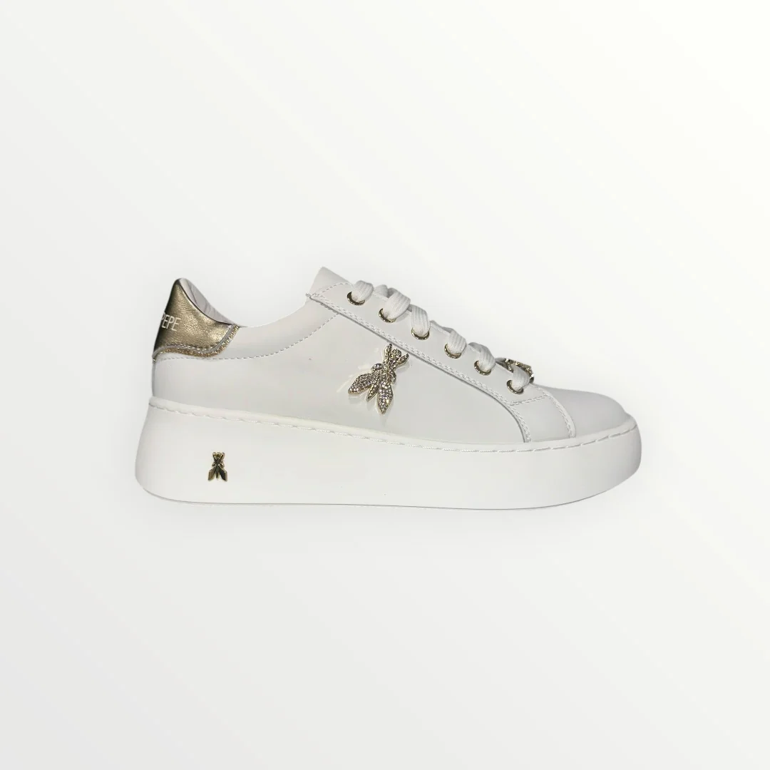 PATRIZIA PEPE - SNEAKER CON LOGO BRILLANTATO
