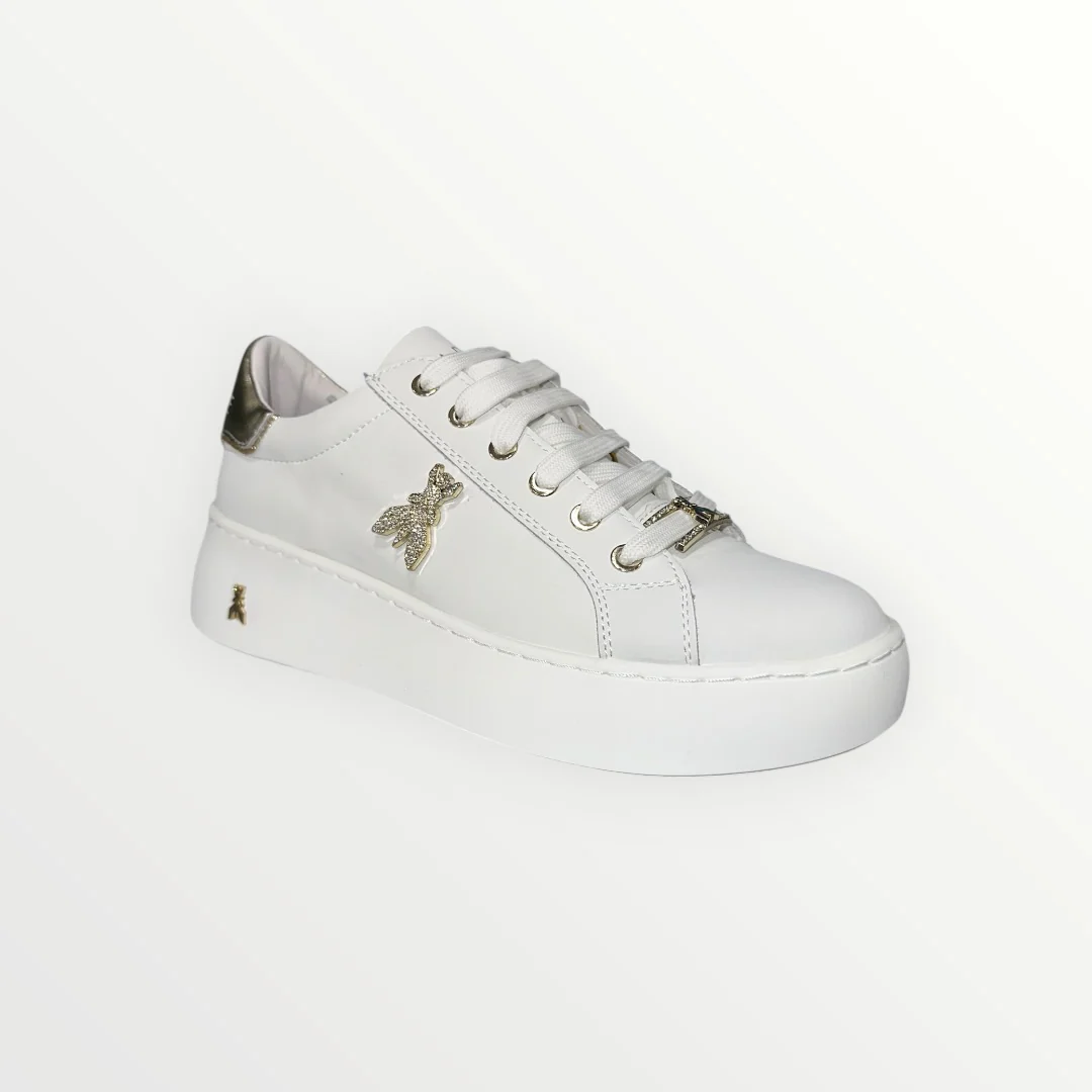 PATRIZIA PEPE - SNEAKER CON LOGO BRILLANTATO - Image 2