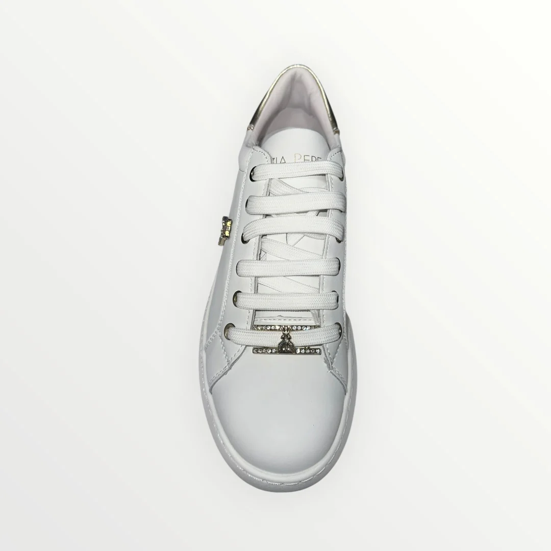 PATRIZIA PEPE - SNEAKER CON LOGO BRILLANTATO - Image 4