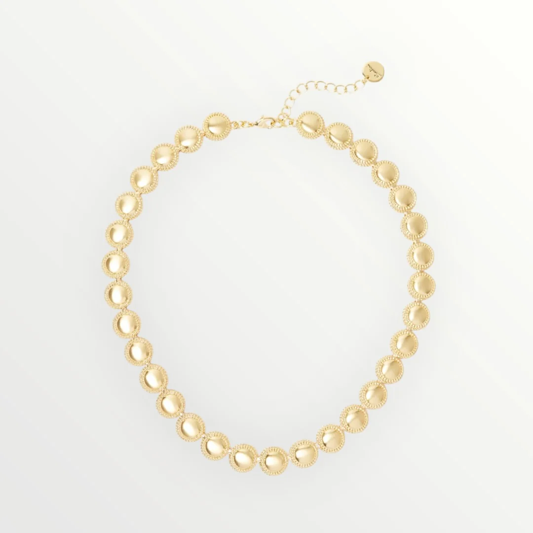 SODINI - COLLANA CORTA CON BOTTONE ZIGRINATO
