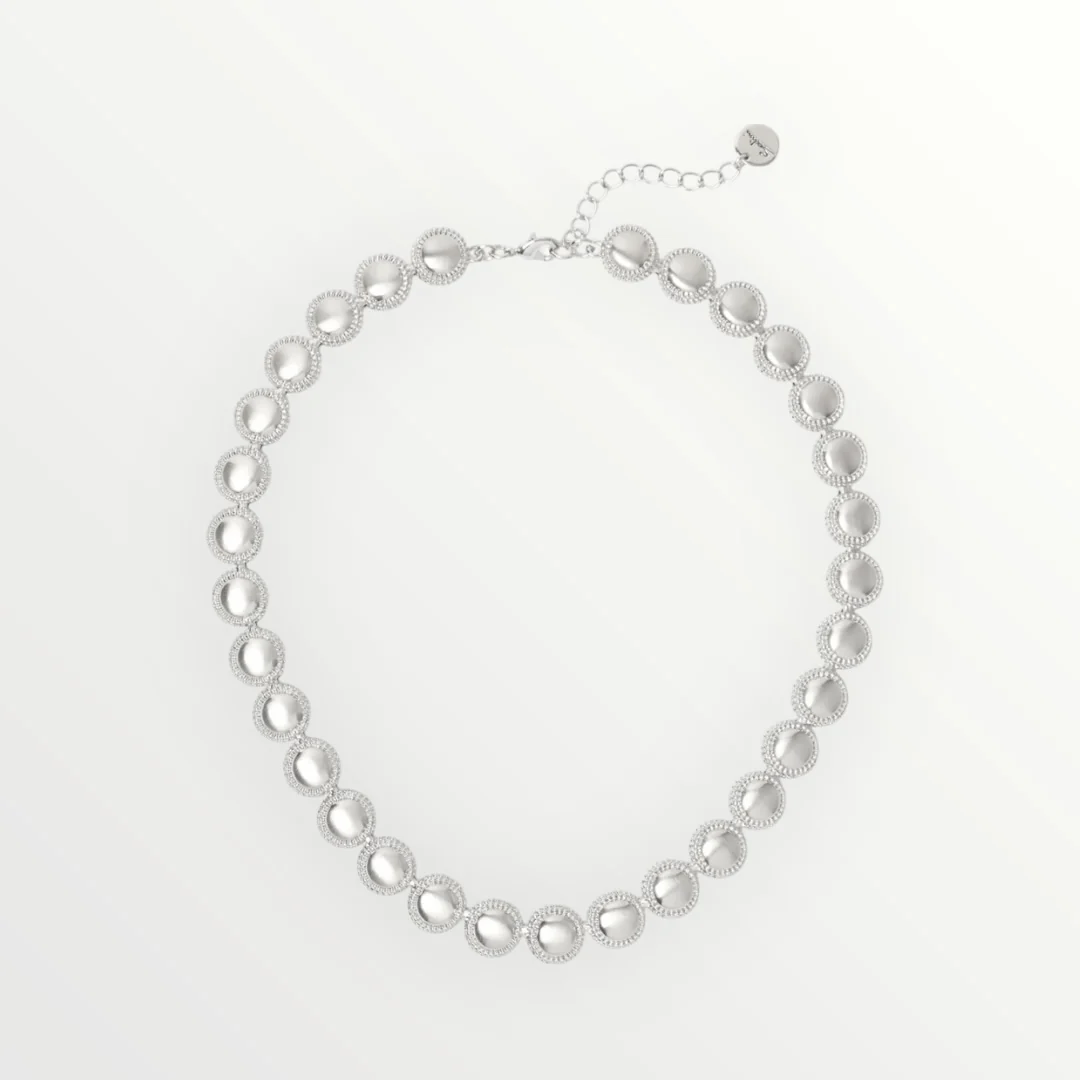 SODINI - COLLANA CORTA CON BOTTONE ZIGRINATO - Image 3