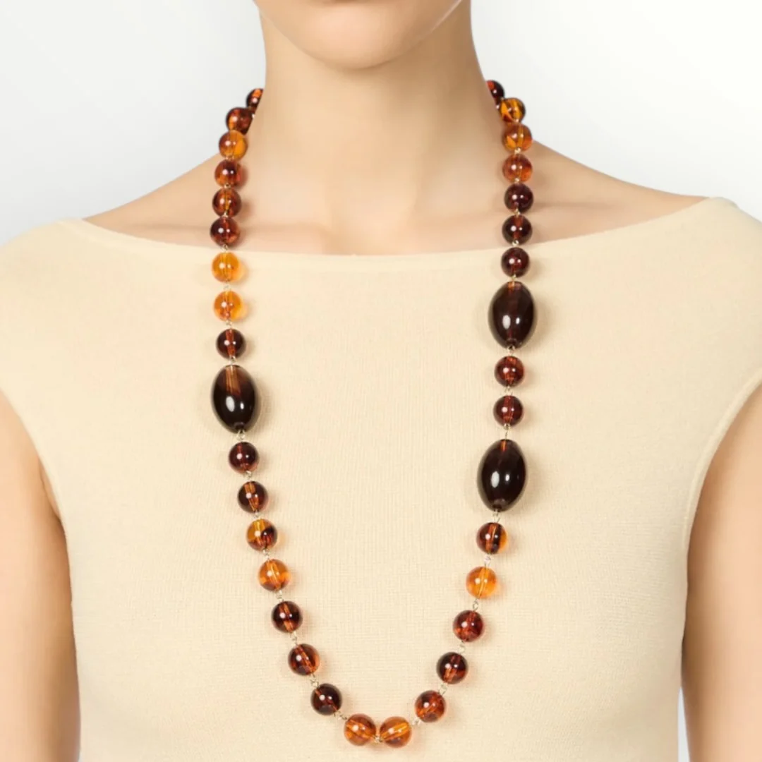 SODINI - COLLANA LUNGA CON SFERE E OVALI - Image 2