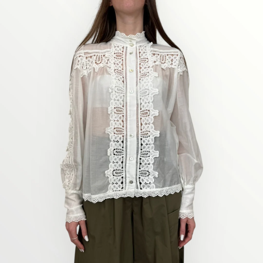 SOUVENIR - CAMICIA IN PIZZO SANGALLO