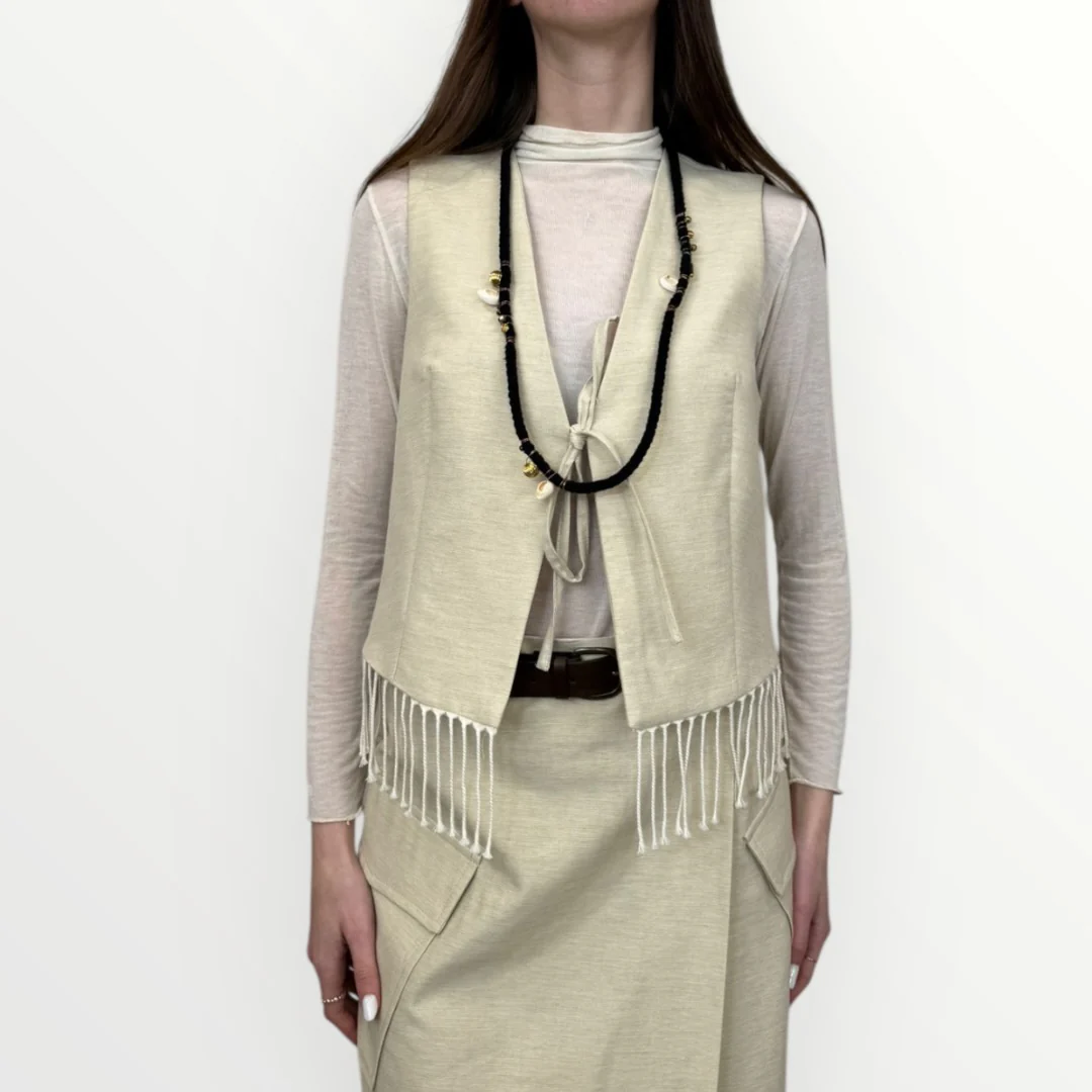 SOUVENIR - GILET CON FRANGE